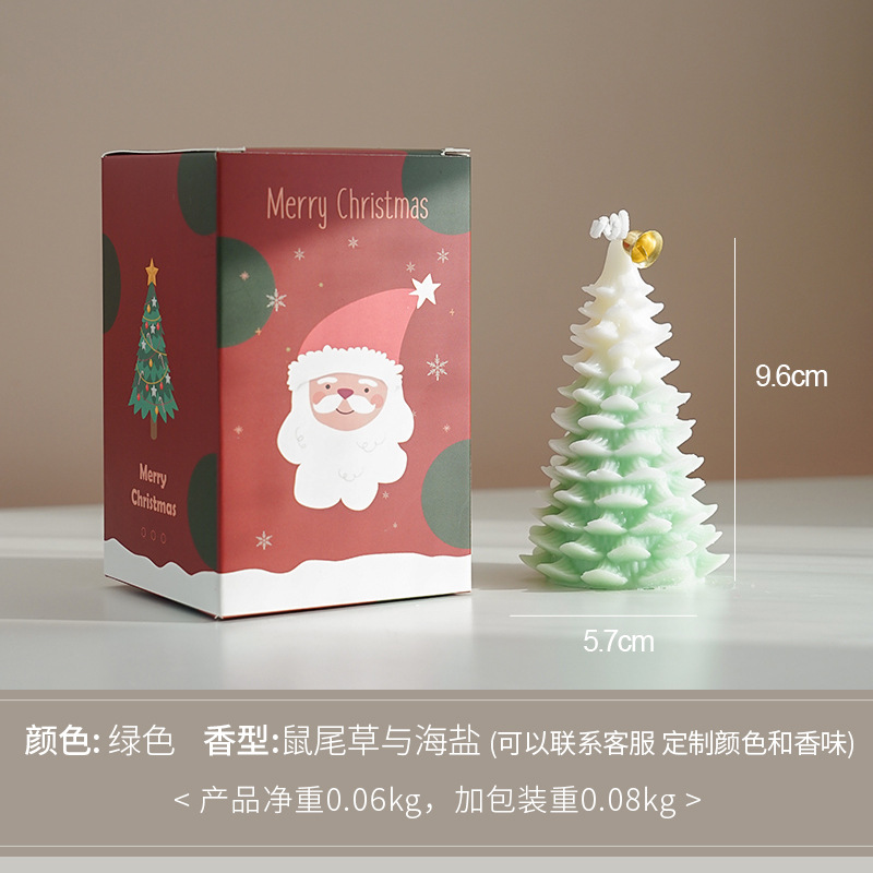 Christmas Candle Birthday Gift Handmade Gift Set Simulation Shape Christmas Eve Christmas Tree Candle Aromatherapy Decoration