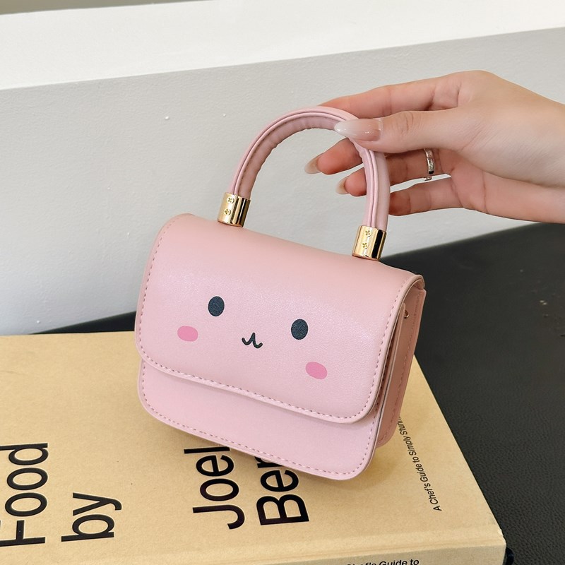 女包包可爱印花迷你手提小方包洋气百搭女孩公主链条斜挎包儿童包-阿