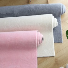 简约北欧地毯卧室客厅床边加厚地垫满铺纯色针织棉地毯防滑可水洗