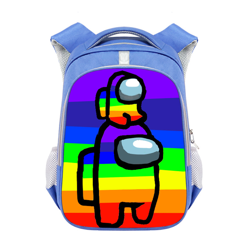 2021新款among us周边学生生书包涤纶大容量双肩包减负反光条背包