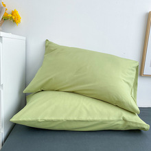 纯色水洗棉枕头套学生宿舍单人枕芯套一只装家用枕套一对装
