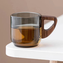 LW96玻璃小茶杯简约家用主人单杯个人绿茶带把品茗杯酒杯功夫茶水