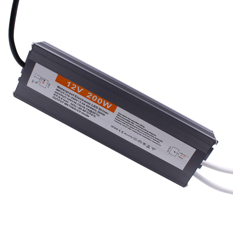 外贸热led灯带专用户外超薄防水开关电源变压器60w-300w220v转12v