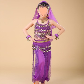 绿色伴侣六一儿童节表演服装印度舞演出服女童肚皮舞幼儿园女童民