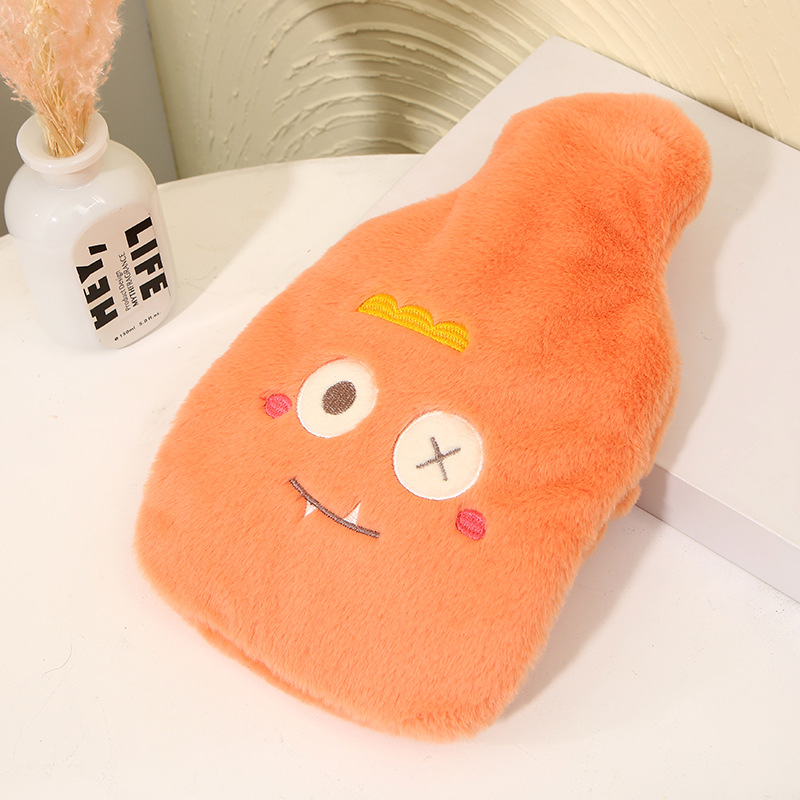 Hot Water Injection Bag Hand Warmer Thickened Explosion-Proof Plush Cartoon Student Irrigation Hand Warmer Large Hot-Water Bag Cross-Border