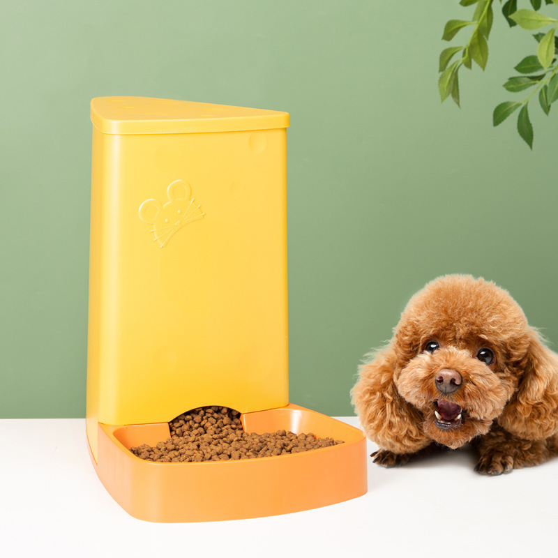 Best-Seller on Douyin Automatic Pet Feeder Cat Bowl Dog Basin Large Capacity Cat and Dog Food Basin Anti-Tumble Pet Storage Barrels