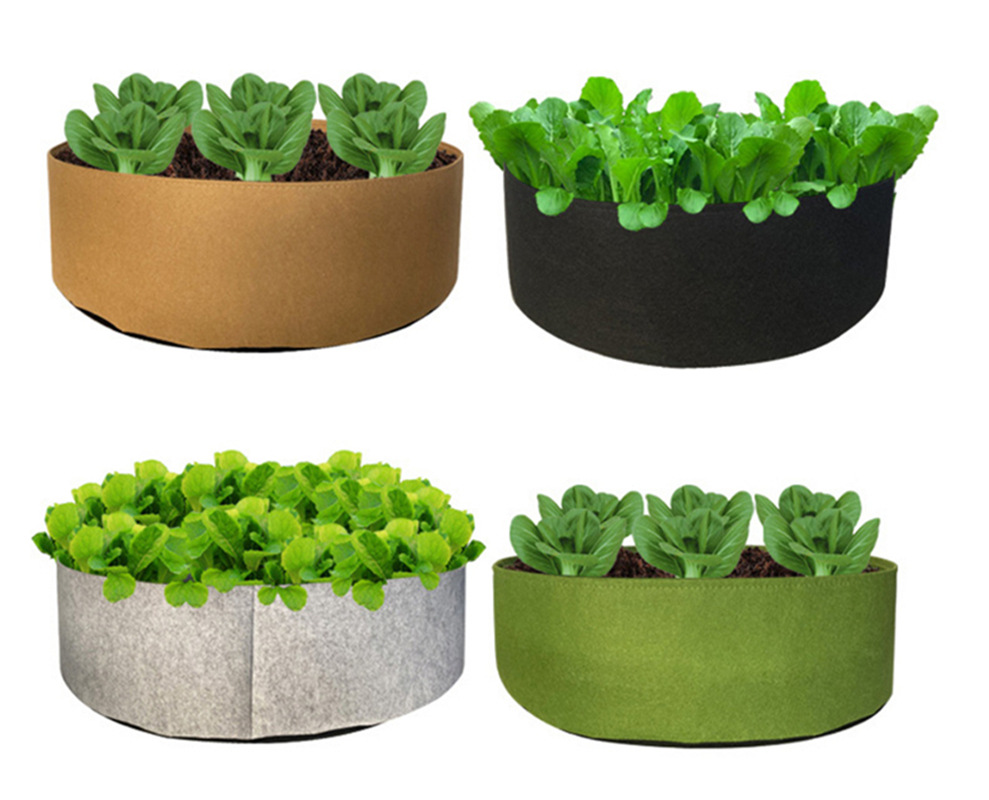 加厚种植袋种菜包阳台楼顶植物成长包毛毡无纺布植物种植袋大圆盆