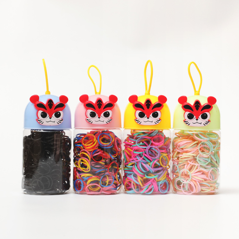 Children's Baby Hair Ring High Elastic Rubber Band New Canned Disposable Hair Elastic Band Color Hair Rope