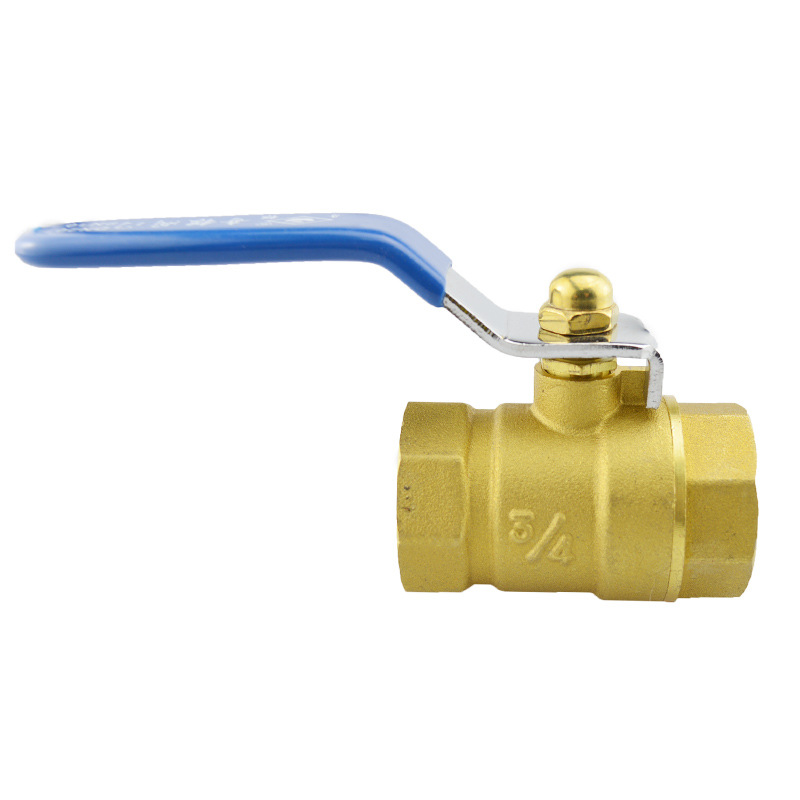 全铜直通球阀4分6分1寸黄铜内螺纹拨手直通管道球心阀门