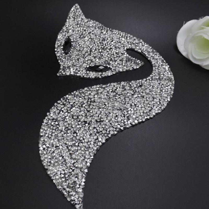 树脂水钻背胶网钻 单双尖背胶板钻 动物图案贴钻 鞋面烫钻