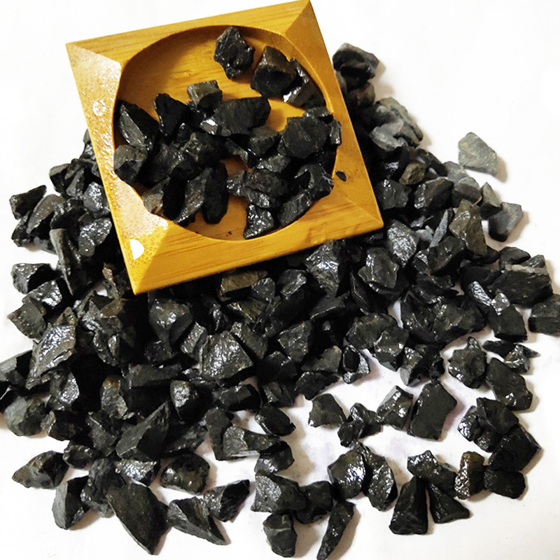 黑色水洗石黑色石子枯山水造景黑色砾石 黑色洗米石