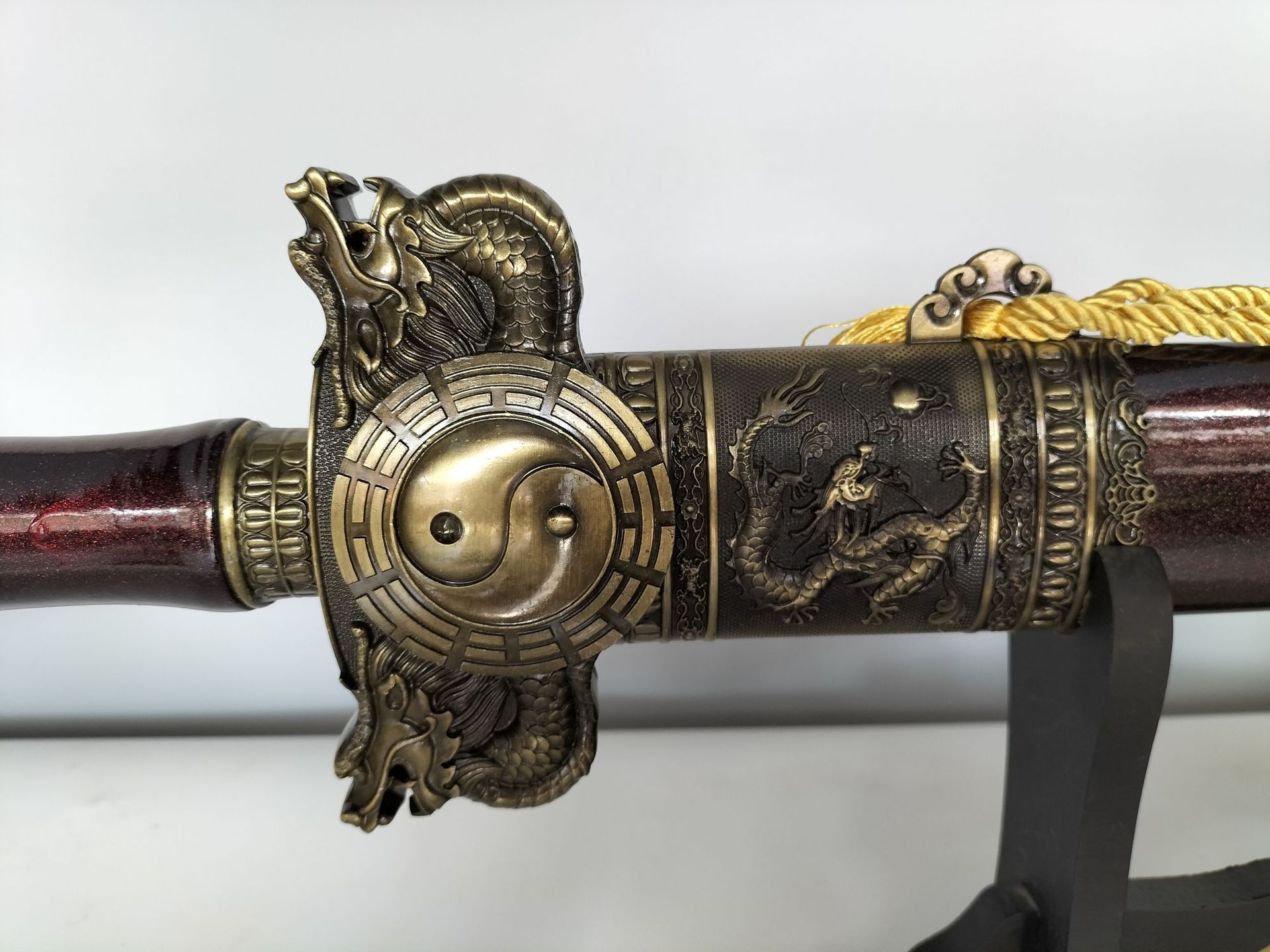 龙泉市刀宝剑-镇宅 新款油漆大八卦 未开刃