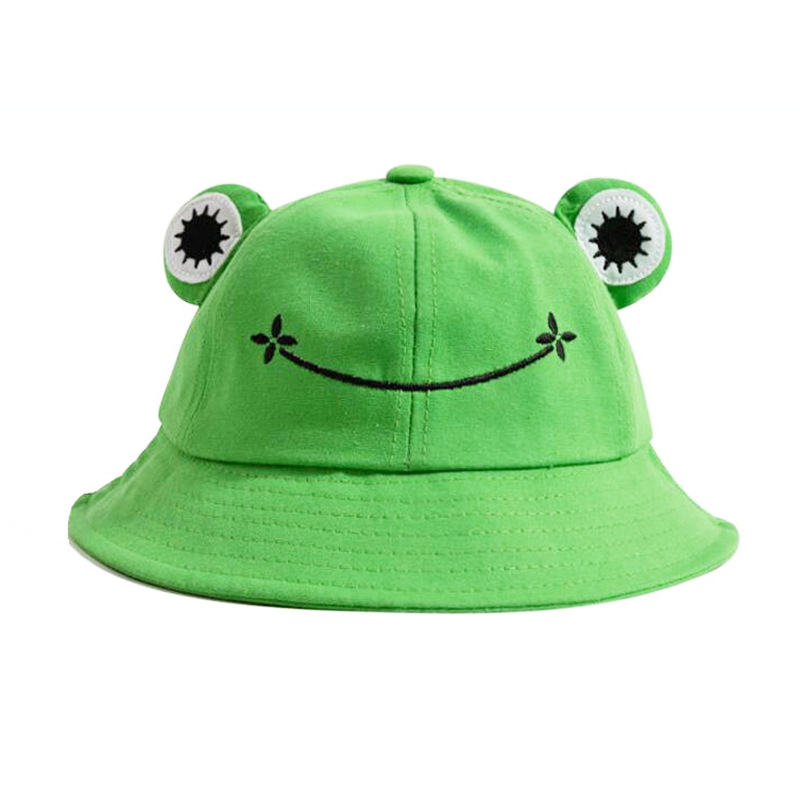 Spring and Summer New Parent-Child Cute Frog Bucket Hat Korean Fashion Children Bucket Hat Women's Fashion Sun Protection Sun Hat