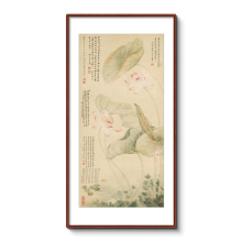 新中式入户玄关装饰画走廊过道竖版国画进门挂画客厅餐厅壁画