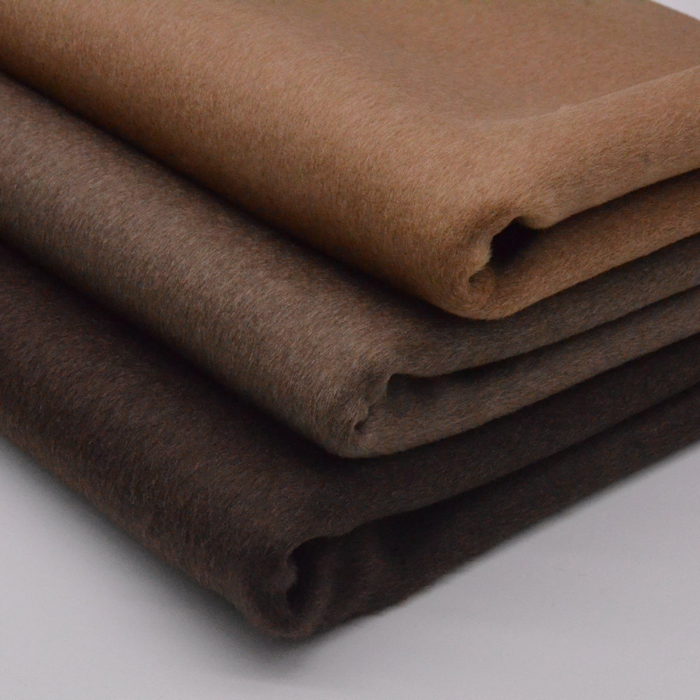 毛呢面料 现货驼绒毛呢  经典色系双面驼绒羊毛呢面料 冬季大衣款