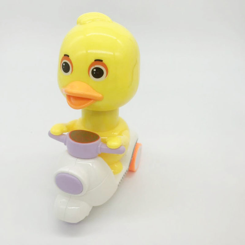 按压式小黄鸭回力车儿童玩具车宝宝摩托车抖音同款网红玩具厂家采购