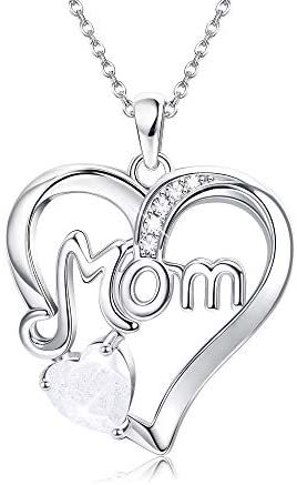 比菲 亚马逊mom爱心形澳宝项链母亲生日礼物母亲节项链