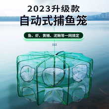 虾笼渔网捕鱼网鱼网加厚龙虾地网捕鱼专用折叠笼子捕虾网抓黄鳝笼