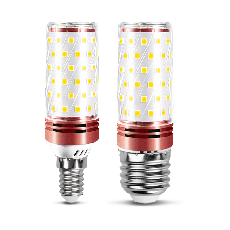 Wholesale LED Bulb E27 Corn Lamp E14 Screw Mouth 220V Household Energy Saving Variable Light with Three Colors 12W Logger Vick 16W