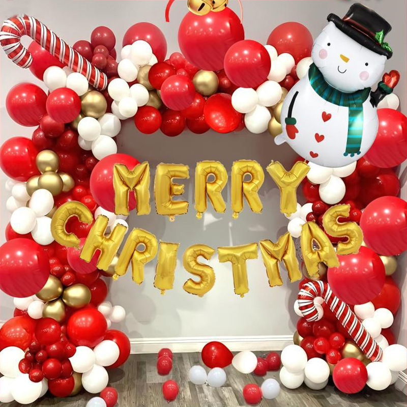 New Christmas Balloons Set Santa Claus Elk Aluminum Film Balloon Party Supplies Event Decoration and Layout Supplies