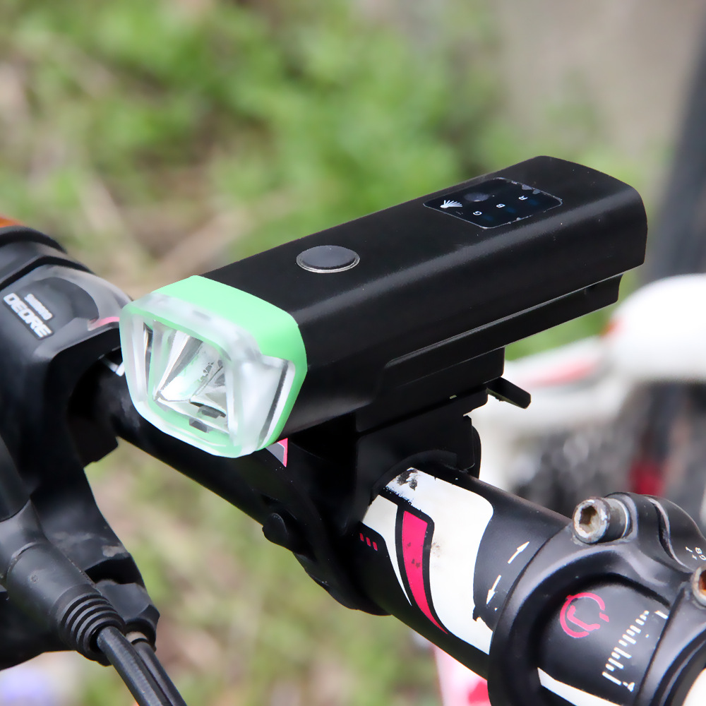 自行车前灯 触摸光感usb头灯自行车灯 骑行山地车前灯 hj-047