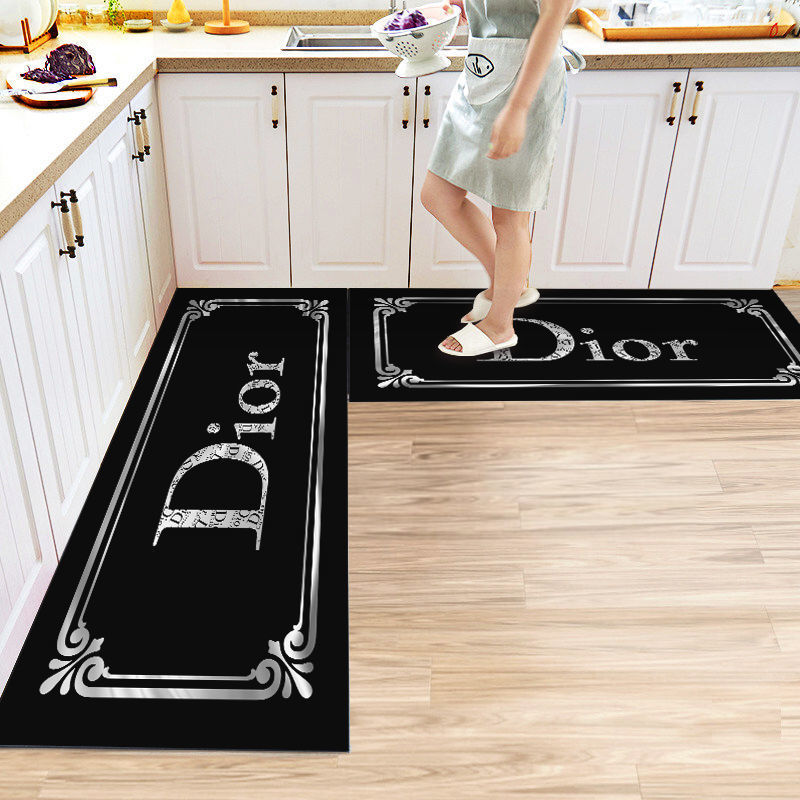 Rectangular Fashion Brand Ins Internet Celebrity Kitchen Mat Carpet Mats Non-Slip Mat Long Mat Set