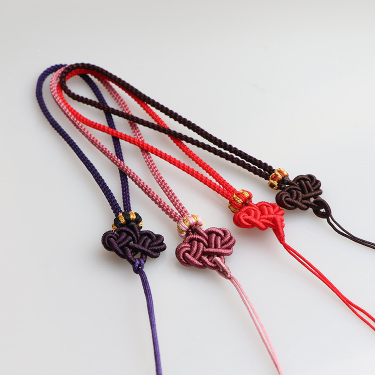 双钱结中国结吊头绳 精编手把件挂绳文玩玉器挂件diy配件流苏吊绳