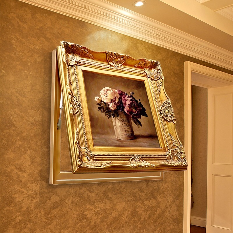 空开箱装饰画电闸开关壁画餐厅客厅挂画遮挡箱竖版油画电表箱欧式