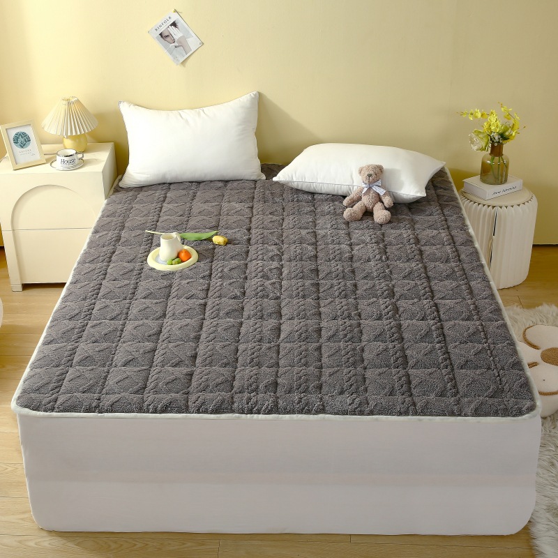 加厚牛奶绒床垫保暖床护垫秋冬季珊瑚法兰绒薄床褥子单双人软垫被