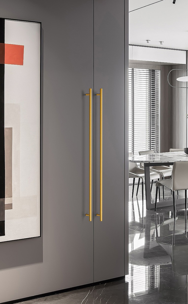 小红书同款黄铜实心现代简约金色拉手衣柜橱柜抽屉把手封釉多尺寸