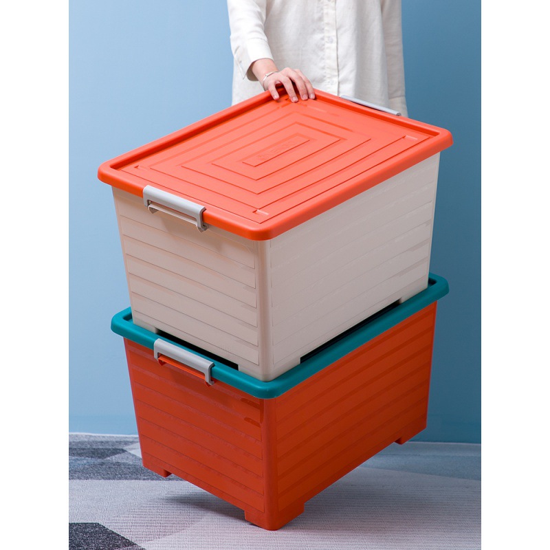 塑料箱储衣箱超大收纳箱带盖家用收被子放衣服卧室放鞋子的神器