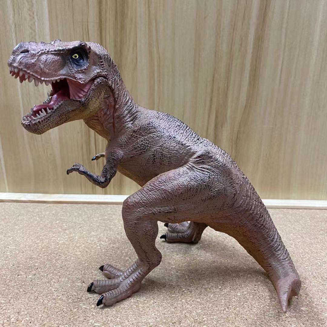 正版散货 嘴巴可动仿真动物恐龙 大号霸王龙实心摆件玩具模型