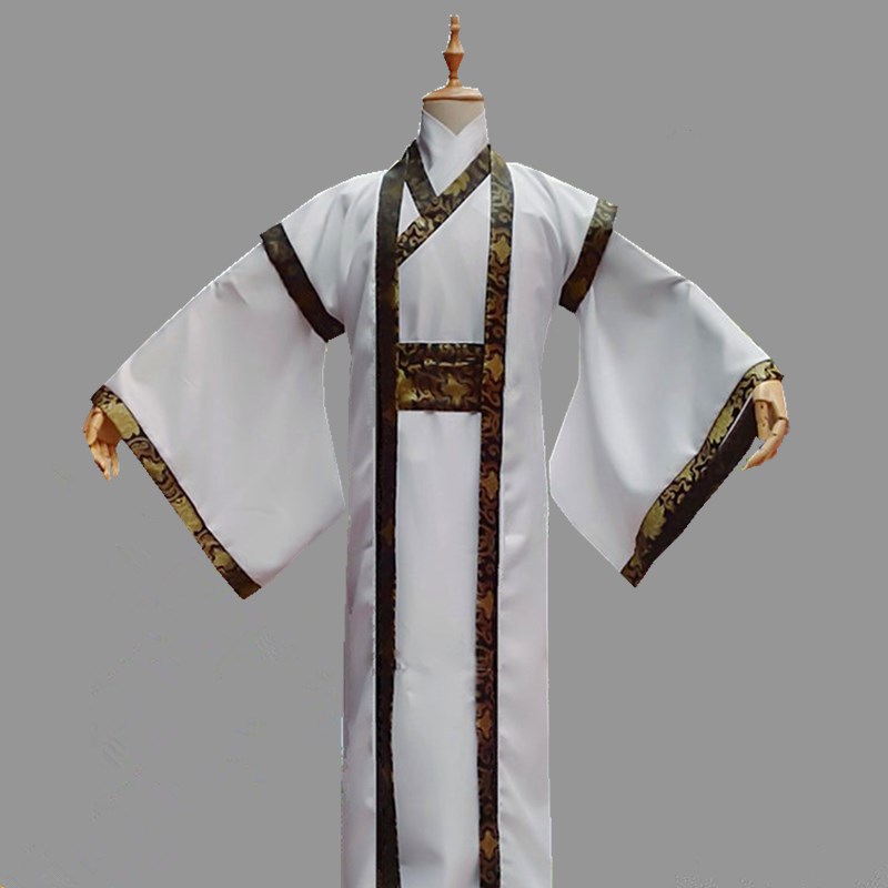 成人古装汉服男国学馆夫子书生开笔礼服学生表演直裾古代衣服演出