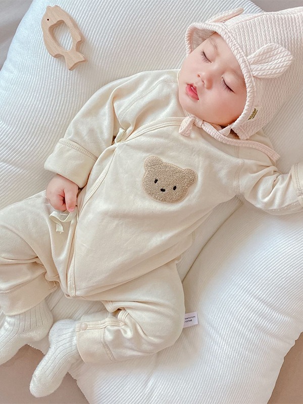 Spring New Children's Clothing Baby Newborn Clothes Baby Jumpsuits Newborn Class a Gown Ins Style Autumn and Winter