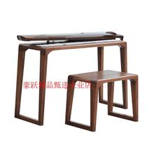 新中式老榆木共鸣古琴桌 琴凳 实木国学书法桌小书桌现代简约厂家