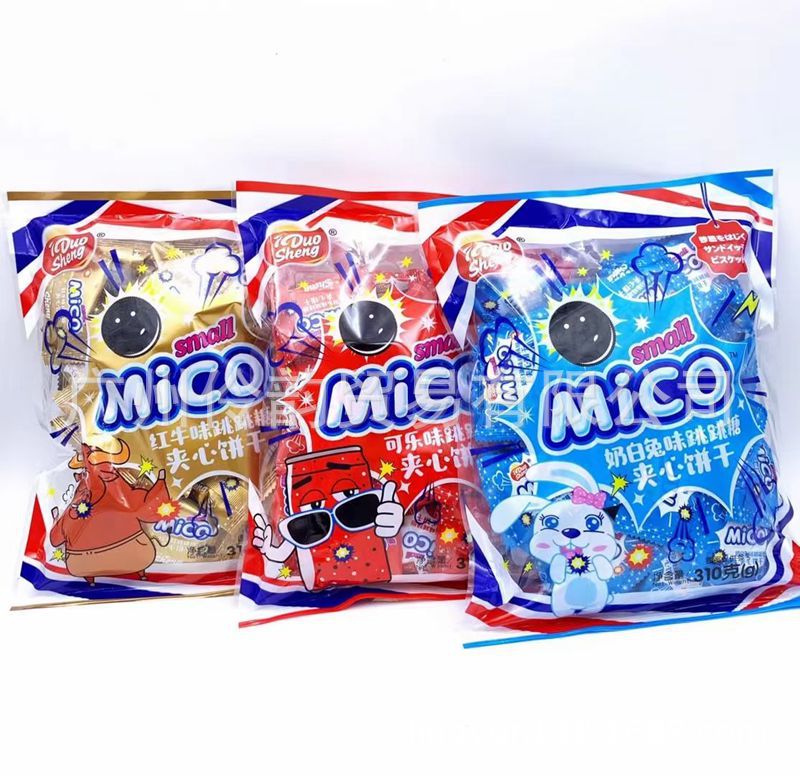 批发休闲零食 多胜跳跳糖夹心饼干红niu味310g 办公室零食-阿里巴巴