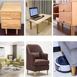 30 厘米木制家具腿 4 件套锥形沙发腿更换家具脚带安装板和螺丝