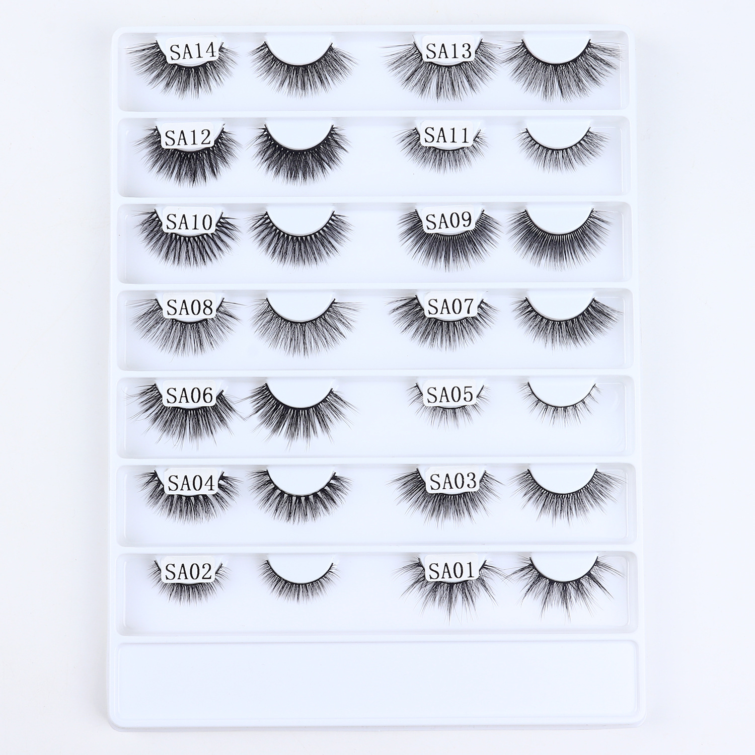 In Stock Wholesale 3D Eyelashes Natural Thick Three-Dimensional Multi-Layer Simulation Eyelashes Large Plate Style Diverse