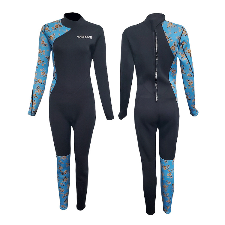 潜水衣连体2.5 毫米潜水服长袖连体保暖冲浪衣浮潜游泳冲浪服全套