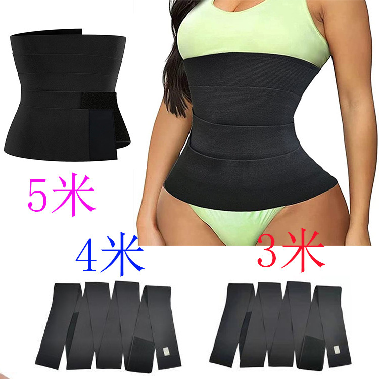 Cross-Border New Arrival Whole Winding Tape Corset Belly Contracting and Body Shaping Corset Belt Women's Waistband Stretch Belly Band