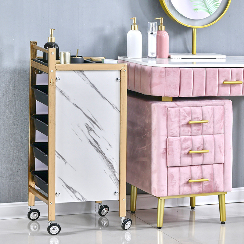 Beauty Trolley Barber Shop Tool Cabinet Hairdressing Tool Trolley Beauty Salon Trolley Hair Salon Barber Shop Hot Dyeing Cart