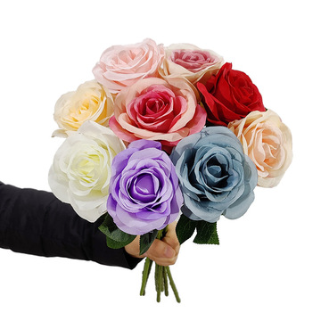 仿真花绢花 花头 玫瑰花 假花家居装饰 婚庆路引 diy插花 手捧花
