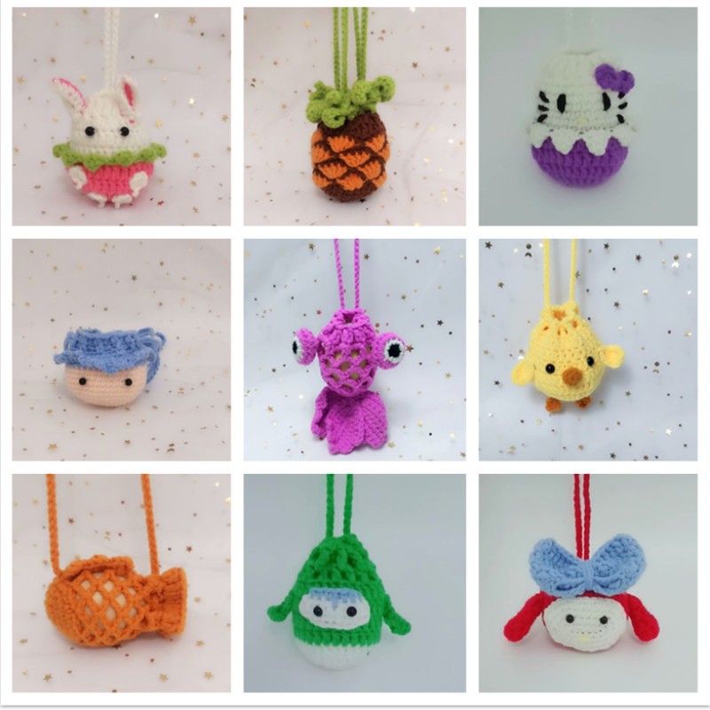 蛋袋手工编织立夏蛋袋成品材料包鸡蛋袋蛋兜装蛋袋蛋袋材料包手工