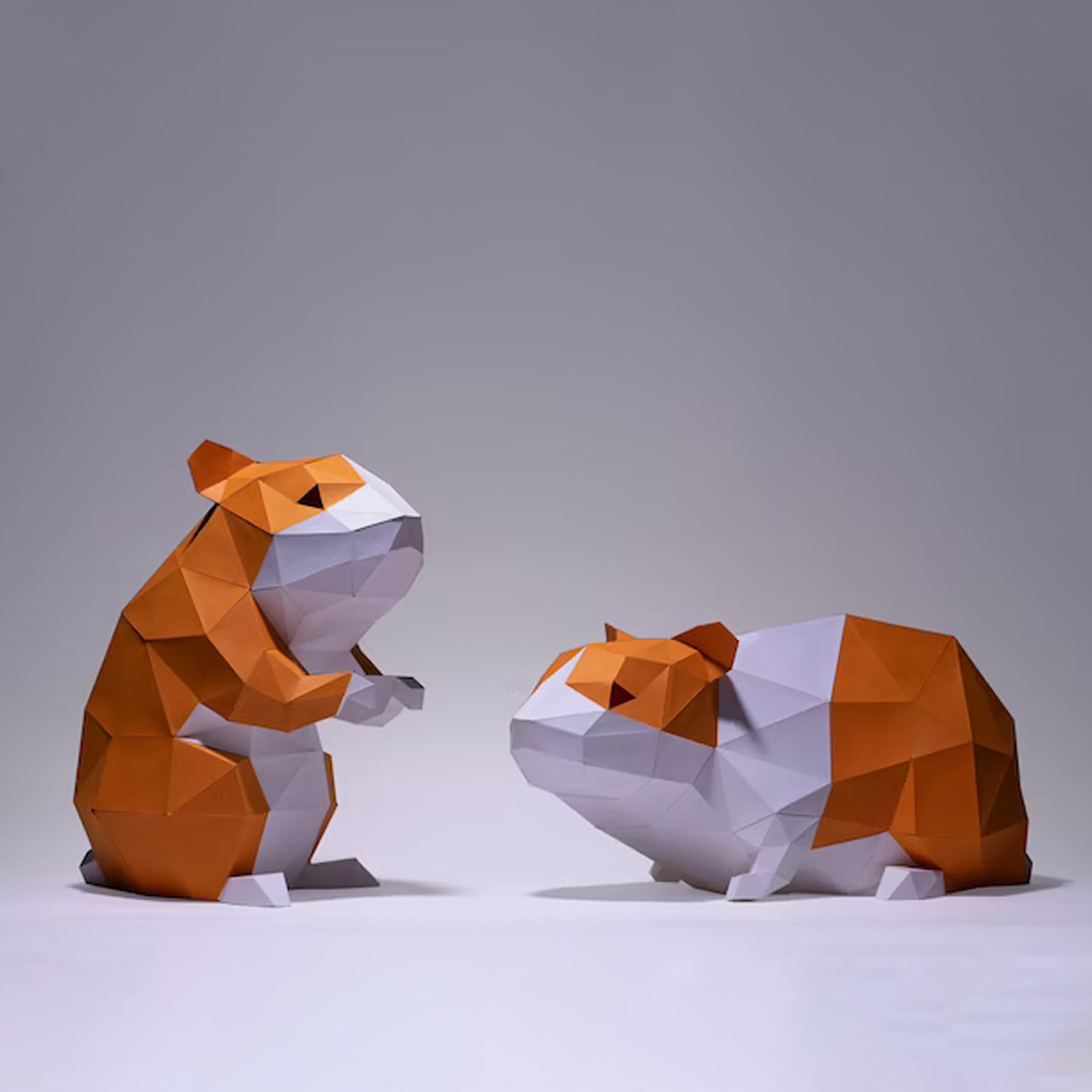 仓鼠可爱动物纸模摆件创意橱窗装饰diy手工精致纸艺术3d立体模型