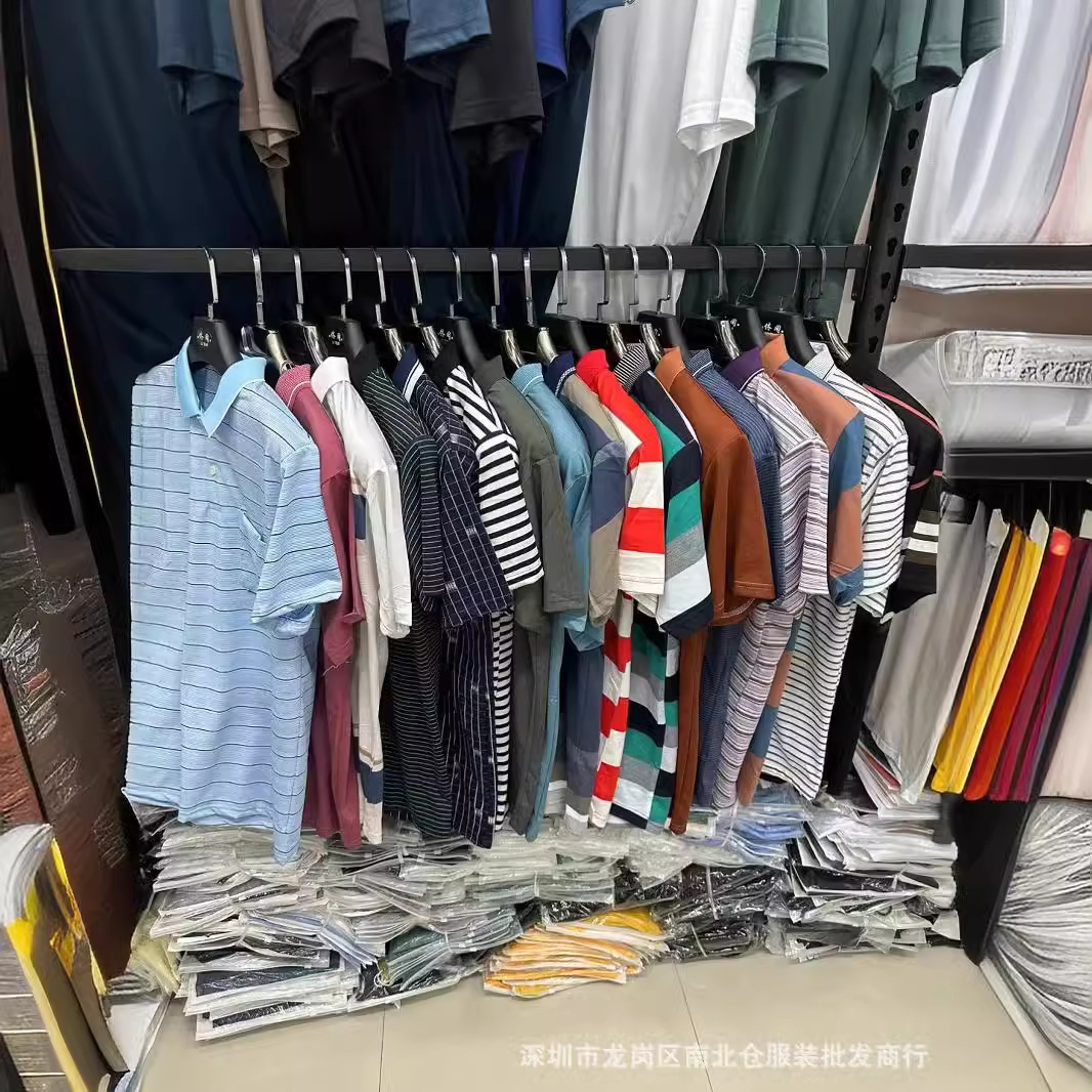 夏季跑量便宜服装男士翻领短袖赶集地摊热销货源好卖的货源批发