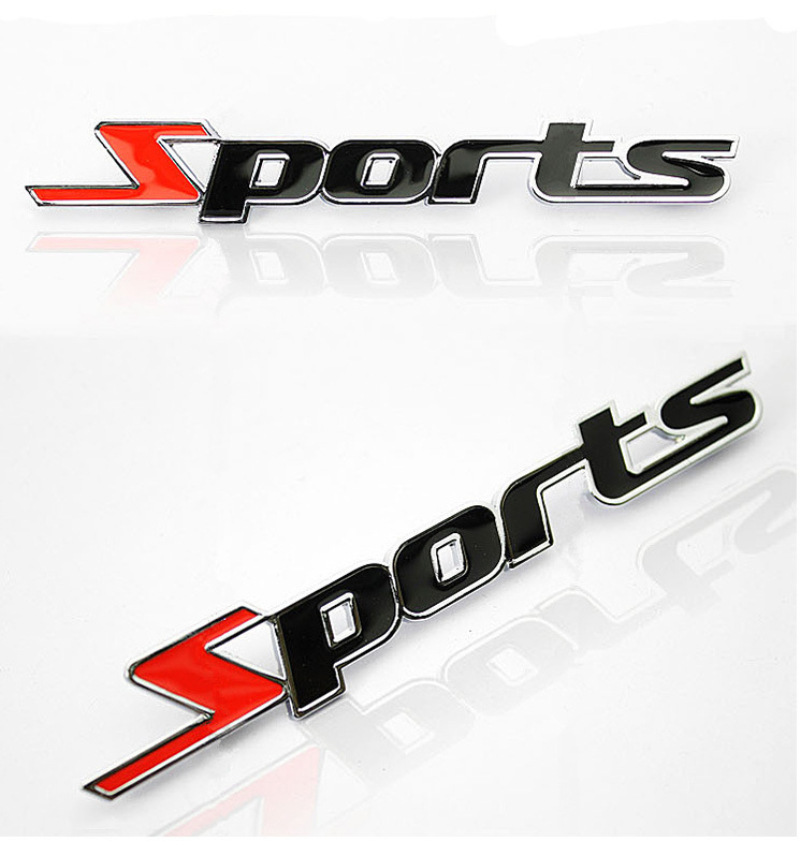 运动改装车贴sport运动车贴纯金属装饰个性sports车贴