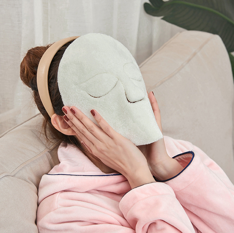 Hot Compress Mask Hot Compress Towel Double-Layer Thickening Moisturizing Hydrating Beauty Compress Face Towel