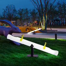 户外LED发光跷跷板广场公园网红儿童成人发光翘翘板游乐设施