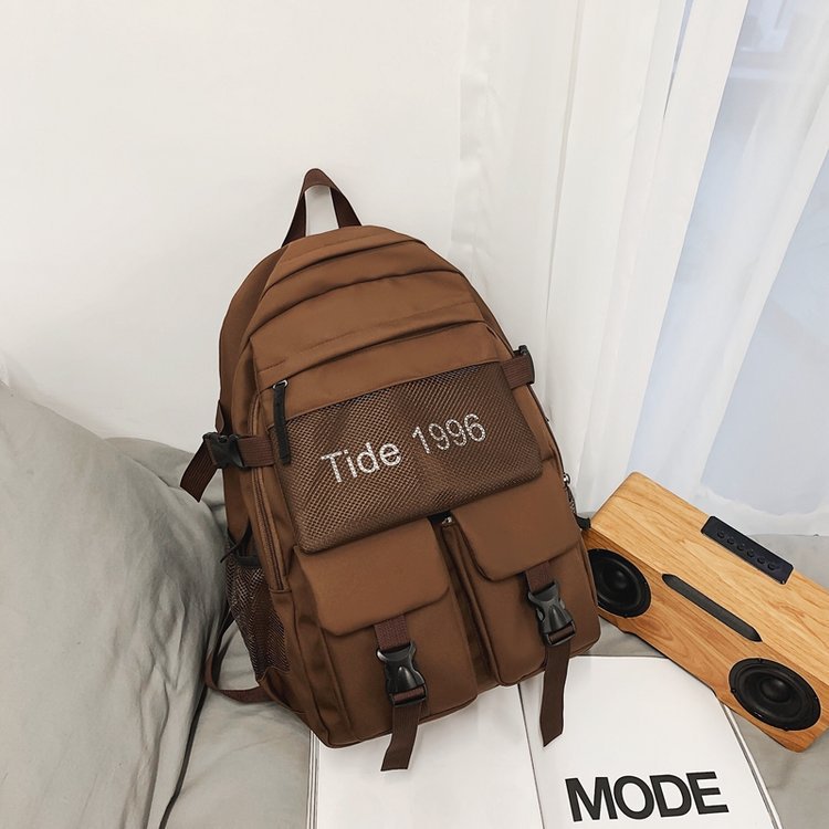 New Large Capacity Backpack Female College Student Black Bag Male Middle School Student Junior High School Student High School Student Bag Wholesale