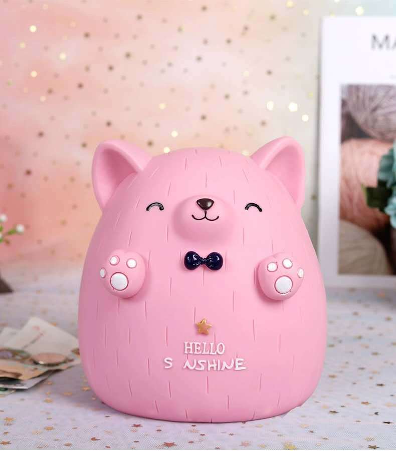 Cute Pet Dog Children Saving Pot Large Vinyl Money Box Boys and Girls Birthday Gift Creative Desktop Decoration Direct Supply